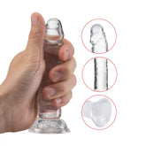 13 CM Realistik Jel Dokulu Testissiz Ultra Yumuşak Şeffaf Mini Yapay Penis Dildo